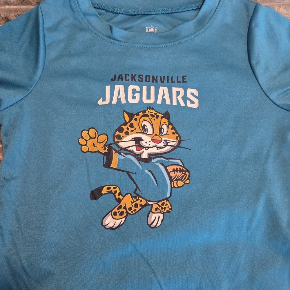 Jacksonville Jaguars Toddler T-Shirt Teal NFL Football Kid\'s Size 2T